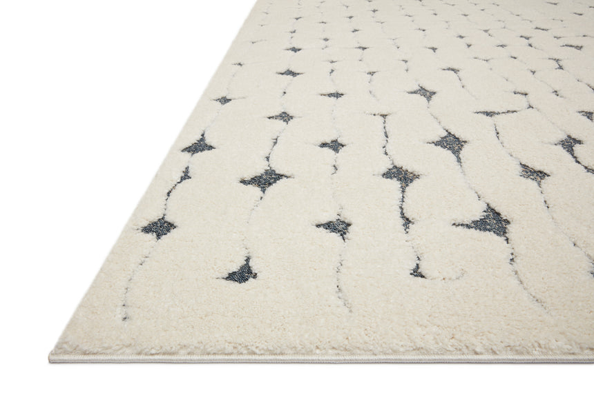 Hagen Rug 04 | White / Navy