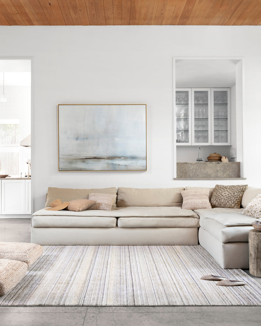 Haven Rug 01 | Silver / Blue