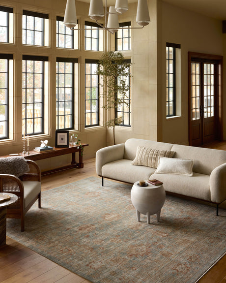 Heritage Rug 06 | Aqua / Terracotta
