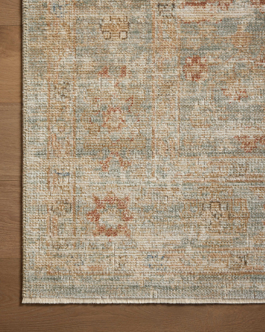 Heritage Rug 06 | Aqua / Terracotta