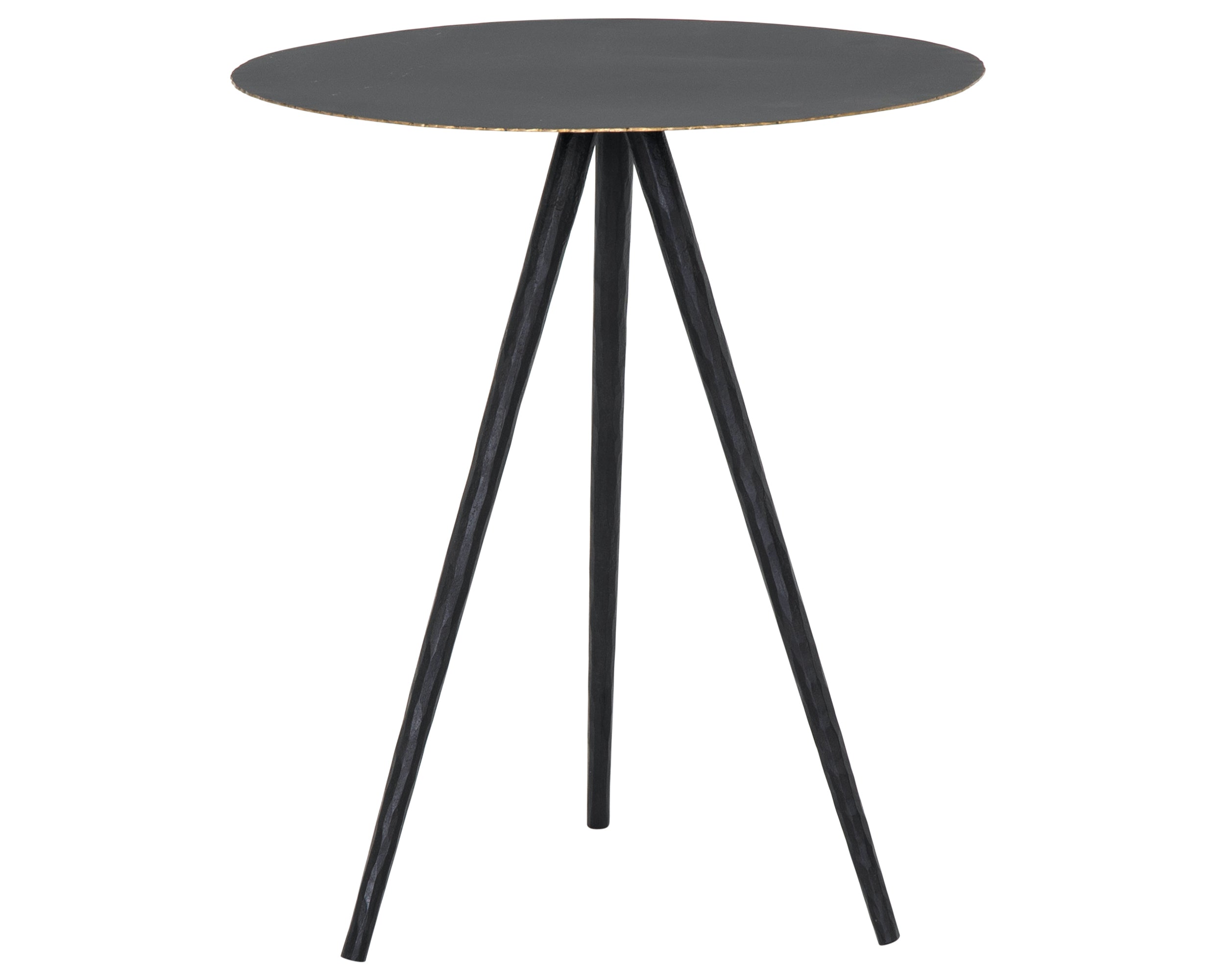 Rubbed Black Iron with Rustic Brass | Trula End Table | Valley Ridge Furniture