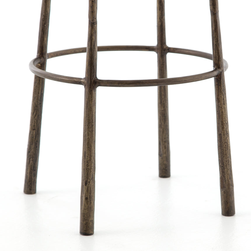 Antique Brass Iron with Hammered Aged Brass Iron (Bar Height) | Westwood Bar/Counter Stool | Valley Ridge Furniture