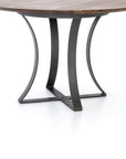 Tanner Brown Acacia with Dark Iron (48in Size) | Gage Dining Table | Valley Ridge Furniture