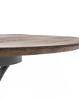 Tanner Brown Acacia with Dark Iron (48in Size) | Gage Dining Table | Valley Ridge Furniture