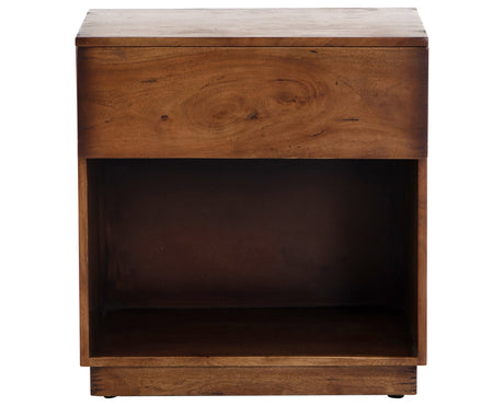 Burnt Fruitwood Acacia | Duncan Nightstand | Valley Ridge Furniture