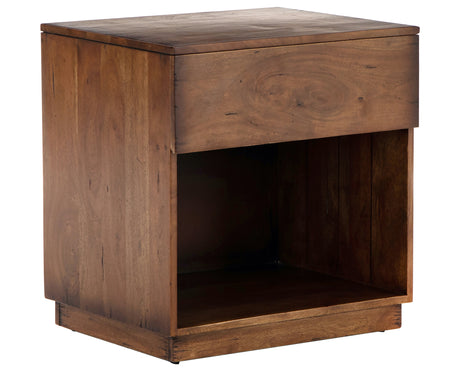 Burnt Fruitwood Acacia | Duncan Nightstand | Valley Ridge Furniture