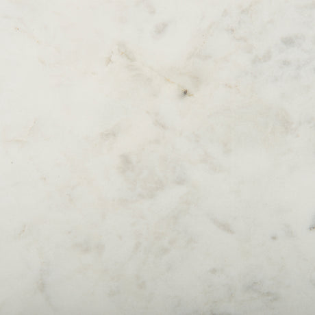 Polished White Marble with Antique Brass Iron | Felix Small Console Table | Valley Ridge Furniture