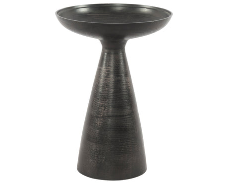 Brushed Bronze with Ash Glass | Marlow Mod Pedestal Table | Valley Ridge Furniture
