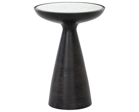 Brushed Bronze with Ash Glass | Marlow Mod Pedestal Table | Valley Ridge Furniture