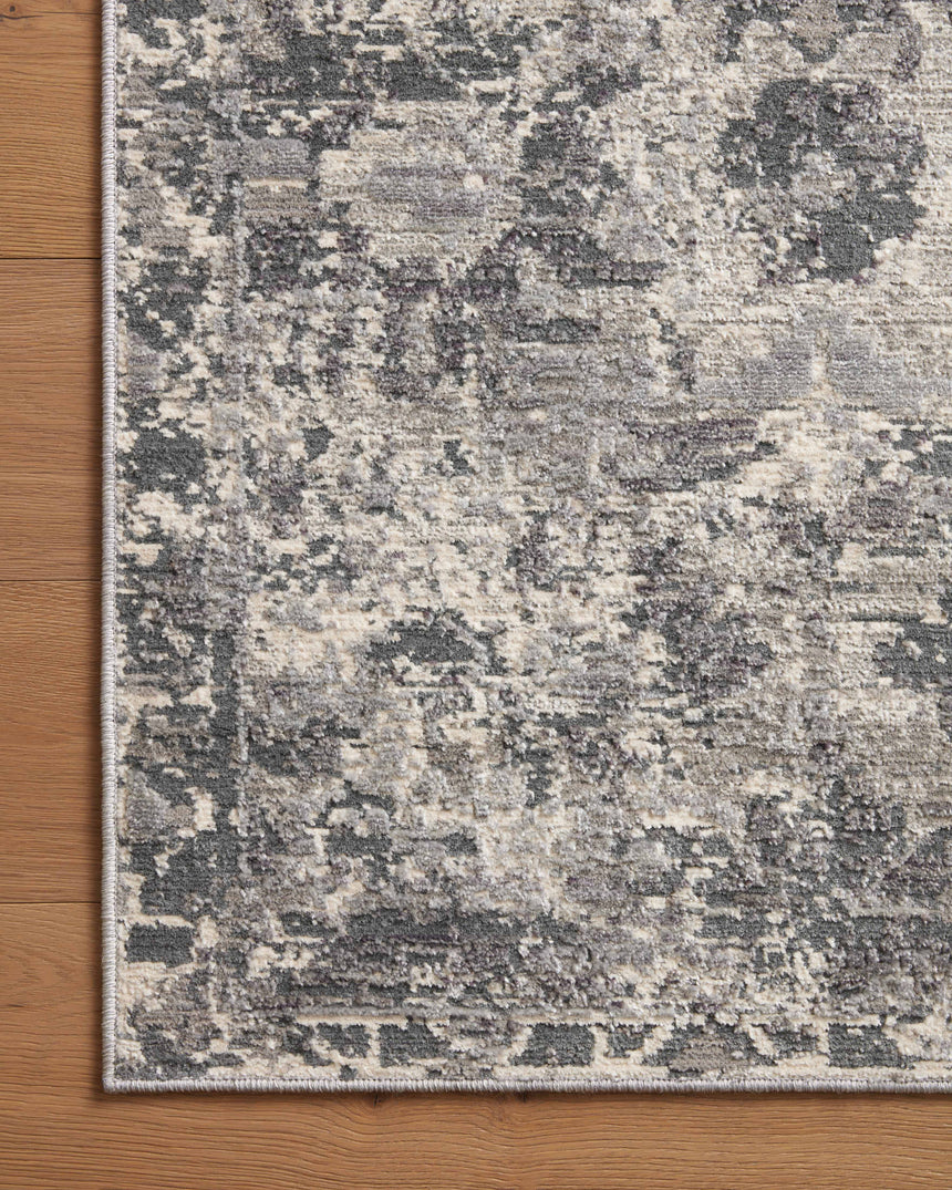 Indra Rug 04 | Charcoal / Silver