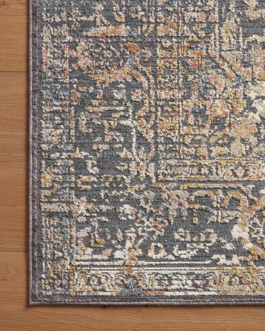 Indra Rug 05 | Graphite / Sunset