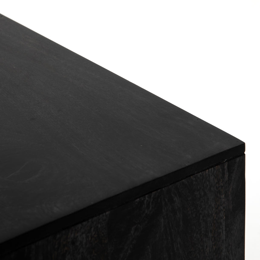 Black Wash Mango & Natural Mango with Natural Cane & Charcoal Grey Iron | Carmel Sideboard | Valley Ridge Furniture