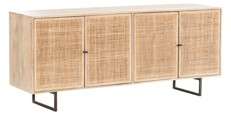 Natural Mango & Natural Cane with Charcoal Grey Iron | Carmel Sideboard | Valley Ridge Furniture