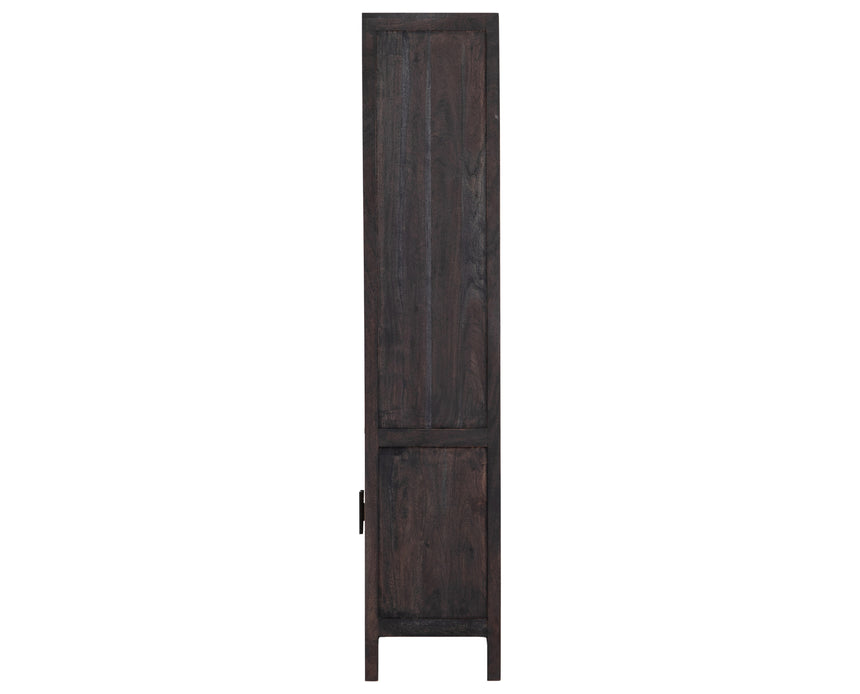 Washed Black Acacia & Natural Cane with Natural Mango | Caprice Bookshelf | Valley Ridge Furniture