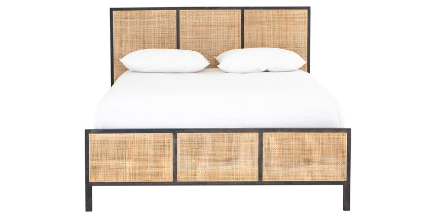 Black Wash Mango with Natural Cane (King Size) | Sydney Bed | Valley Ridge Furniture
