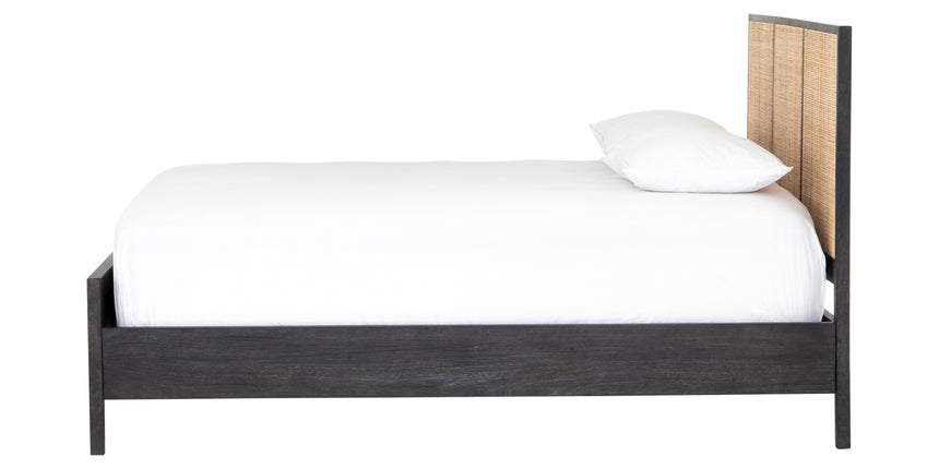 Black Wash Mango with Natural Cane (King Size) | Sydney Bed | Valley Ridge Furniture