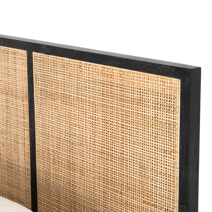Black Wash Mango with Natural Cane (King Size) | Sydney Bed | Valley Ridge Furniture