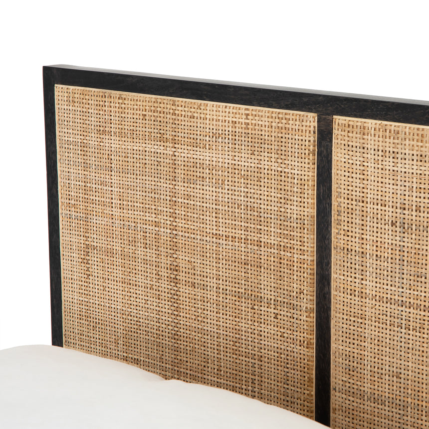 Black Wash Mango with Natural Cane (King Size) | Sydney Bed | Valley Ridge Furniture