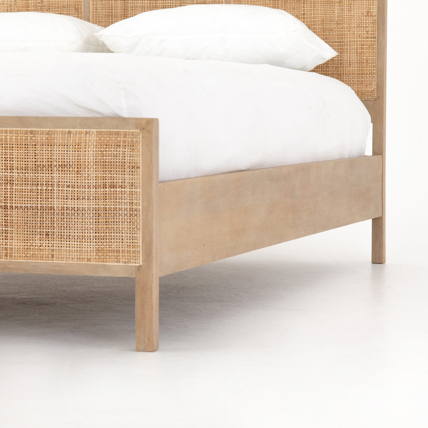 Natural Mango with Natural Cane (King Size) | Sydney Bed | Valley Ridge Furniture