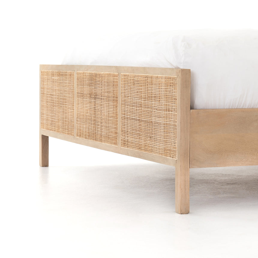 Natural Mango with Natural Cane (King Size) | Sydney Bed | Valley Ridge Furniture