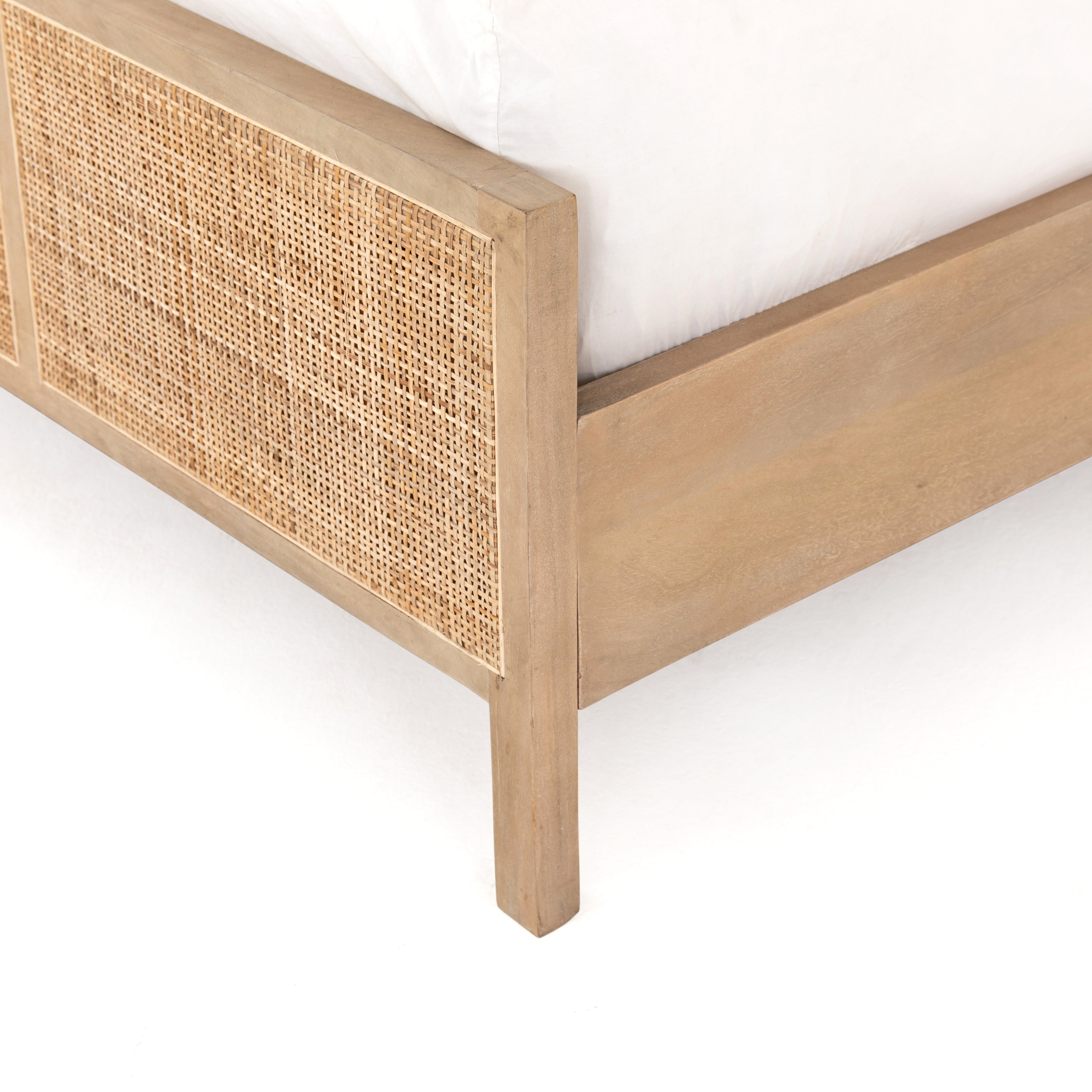 Natural Mango with Natural Cane (King Size) | Sydney Bed | Valley Ridge Furniture