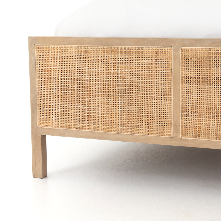 Natural Mango with Natural Cane (King Size) | Sydney Bed | Valley Ridge Furniture