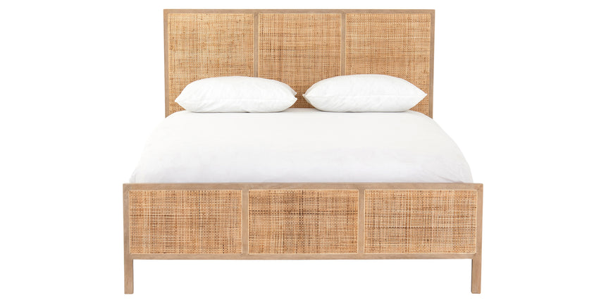 Natural Mango with Natural Cane (King Size) | Sydney Bed | Valley Ridge Furniture