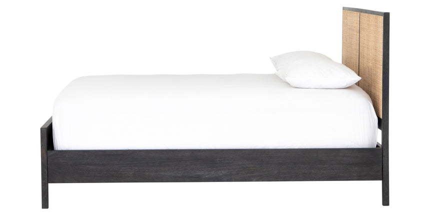 Black Wash Mango with Natural Cane (Twin Size) | Sydney Bed | Valley Ridge Furniture
