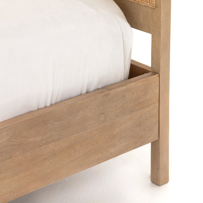 Natural Mango with Natural Cane (Twin Size) | Sydney Bed | Valley Ridge Furniture