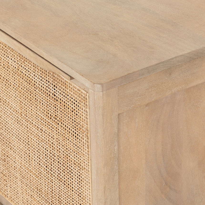 Natural Mango with Natural Cane | Sydney Left Nightstand | Valley Ridge Furniture