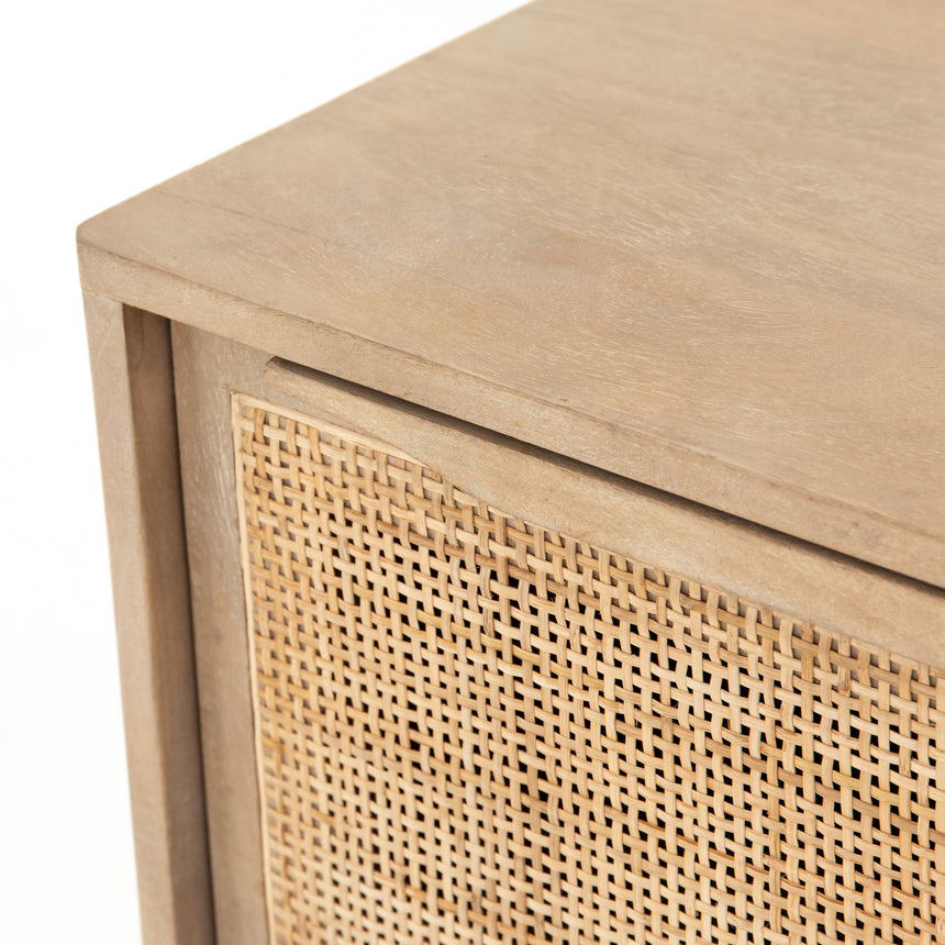 Natural Mango with Natural Cane | Sydney Left Nightstand | Valley Ridge Furniture