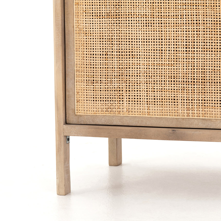 Natural Mango with Natural Cane | Sydney Left Nightstand | Valley Ridge Furniture