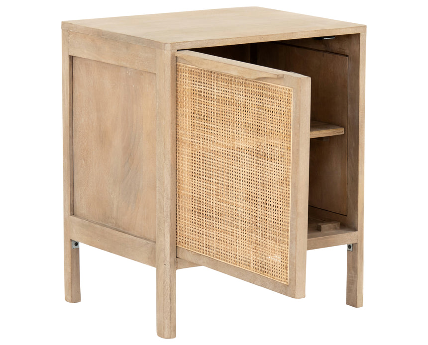 Natural Mango with Natural Cane | Sydney Left Nightstand | Valley Ridge Furniture