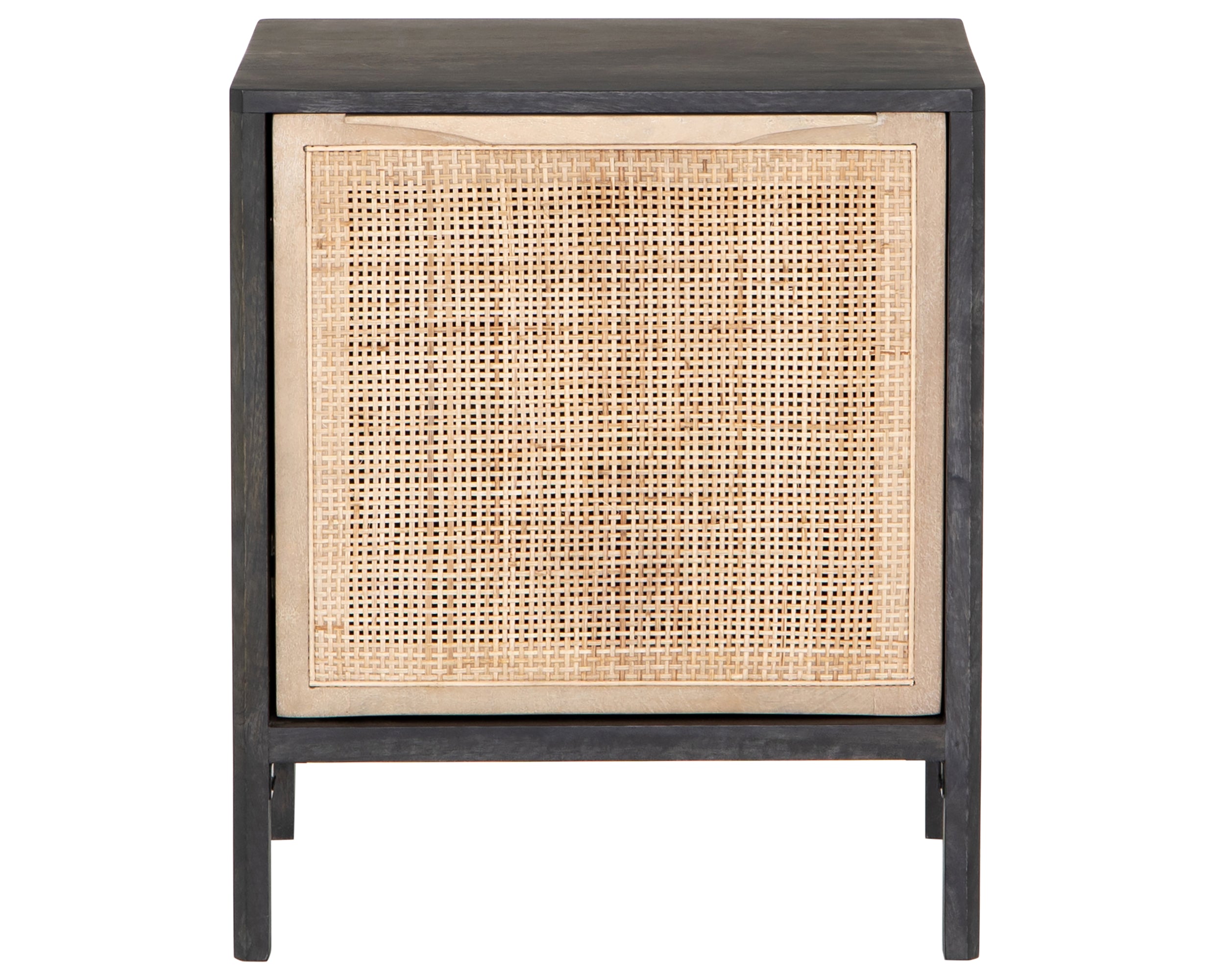 Black Wash Mango with Natural Cane | Sydney Right Nightstand | Valley Ridge Furniture
