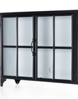 Tempered Glass & Black Iron with Painted White Iron | Camila Sideboard | Valley Ridge Furniture