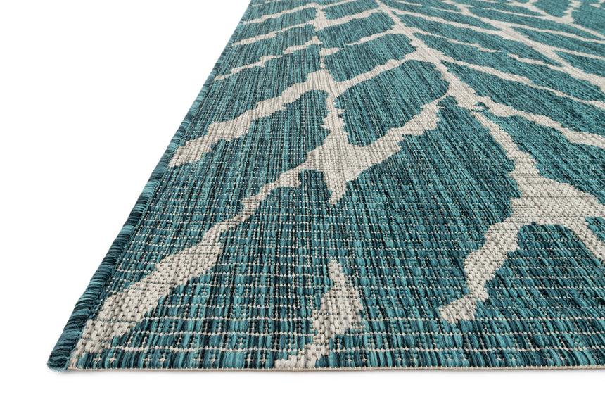 Isle Rug 02 | Teal / Grey