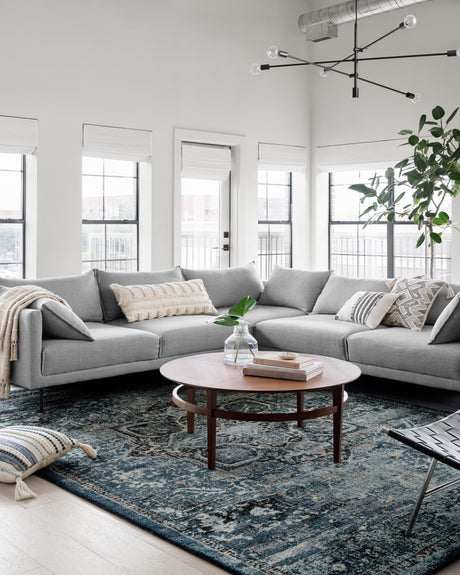 James Rug 05 | Ocean / Onyx