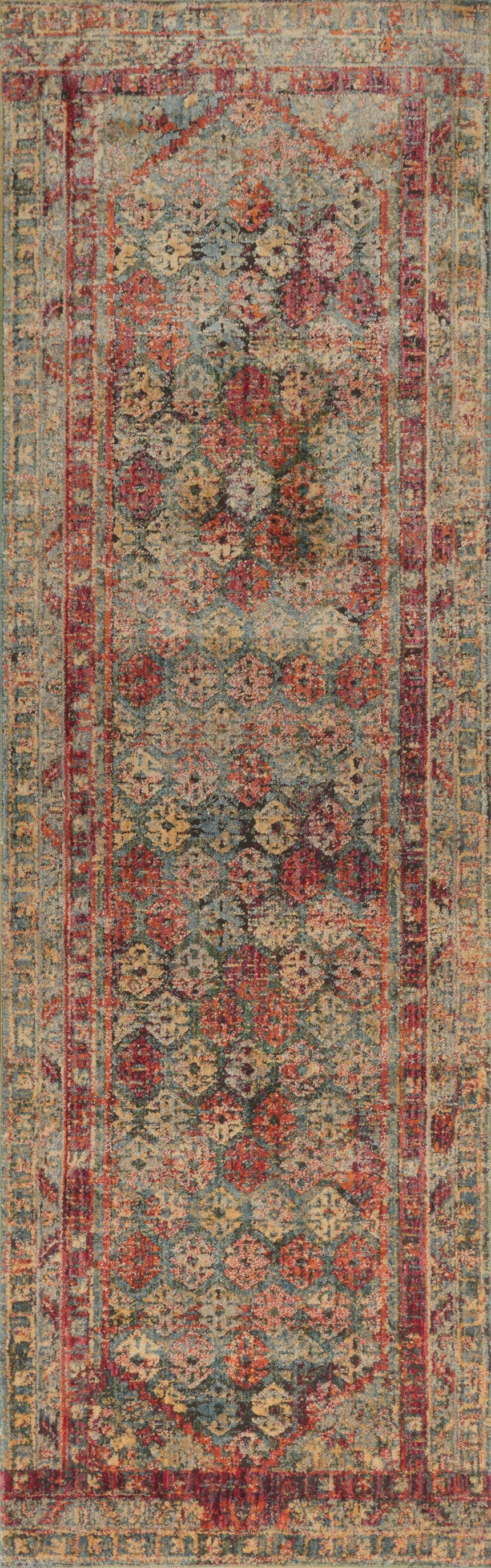 Javari Rug 03 | Slate / Berry