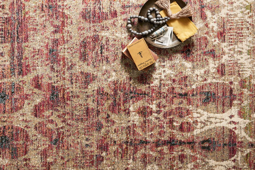 Javari Rug 10 | Drizzle / Berry