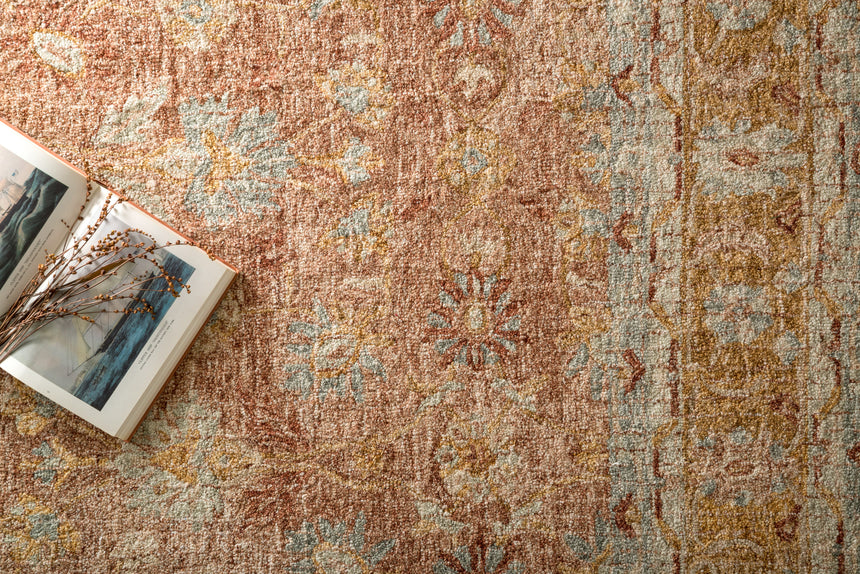 Julian Rug 04 | Terracotta / Gold