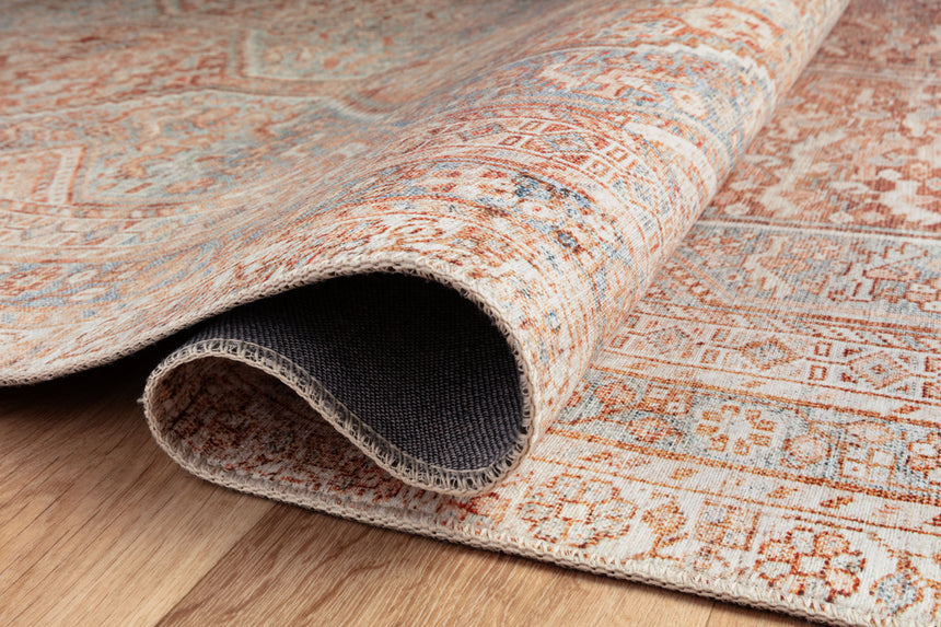 Jules Rug 04 | Tangerine / Mist
