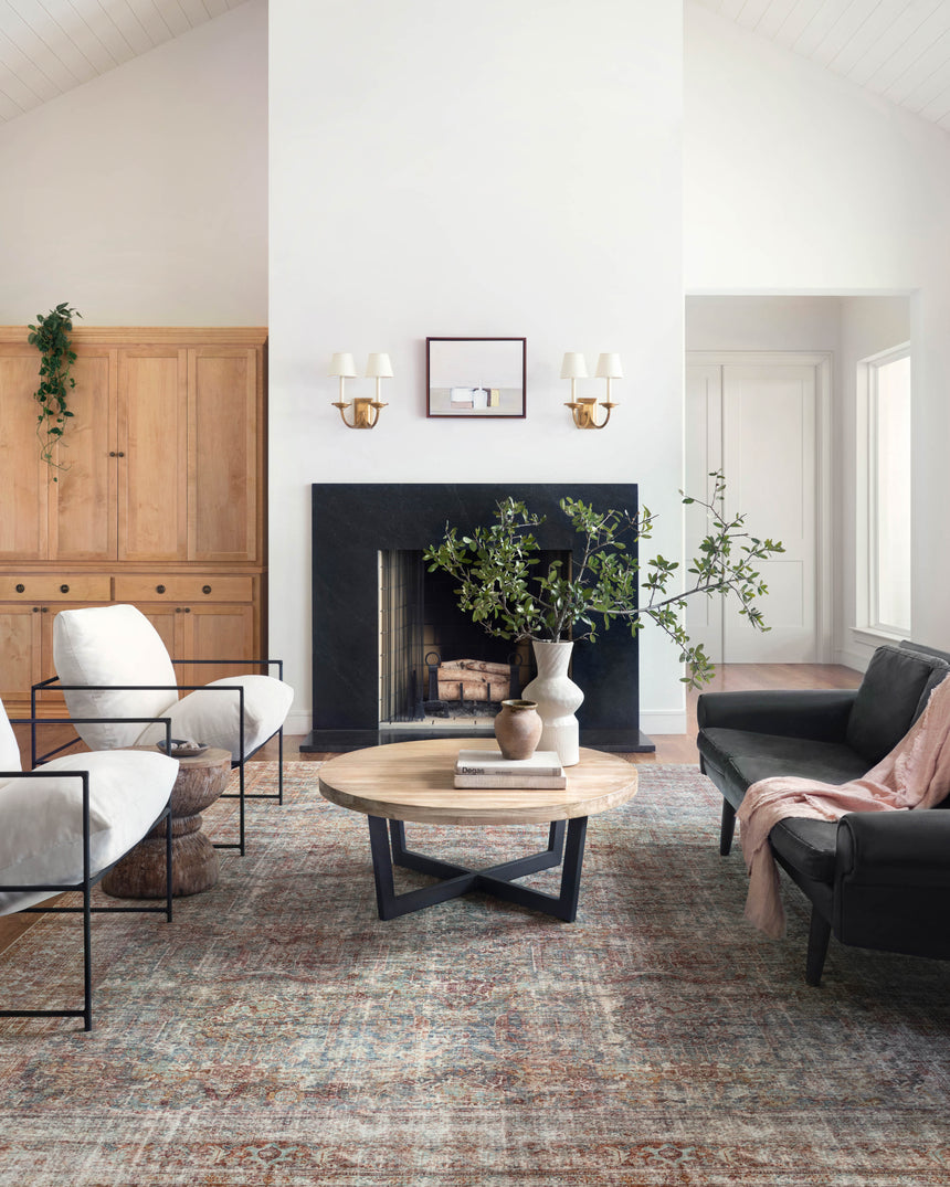 Jules Rug 05 | Lagoon / Brick