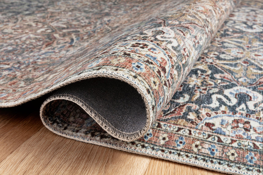 Jules Rug 06 | Denim / Spice