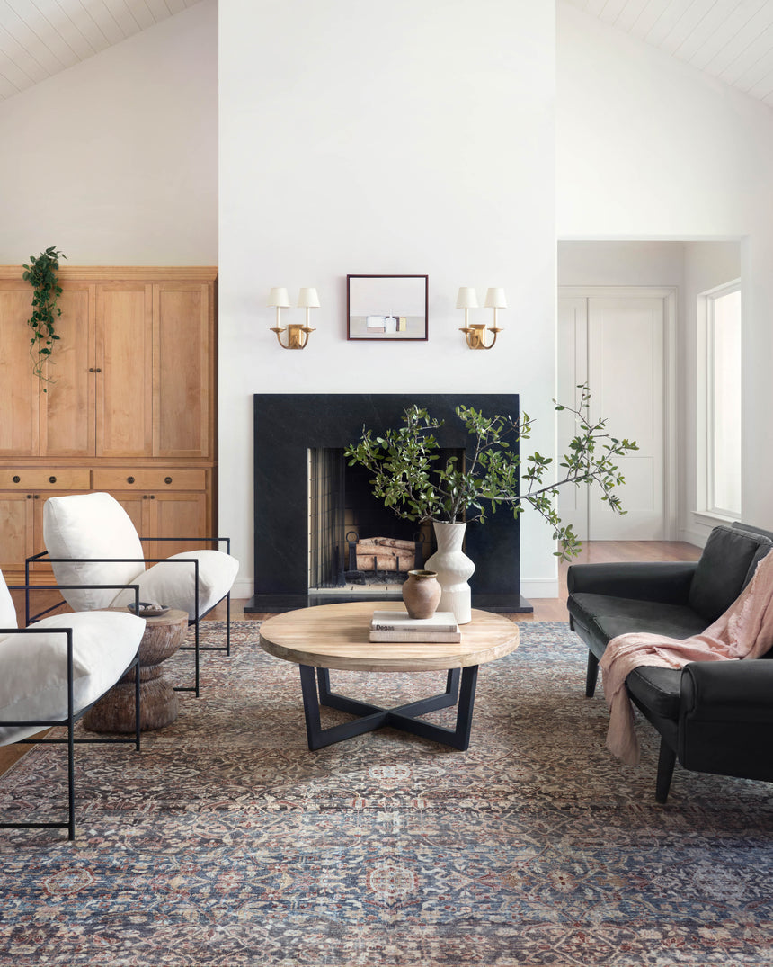Jules Rug 06 | Denim / Spice