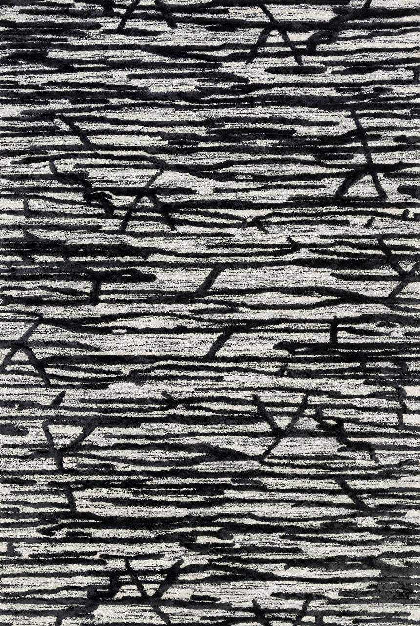Juneau Rug 07 | Ivory / Black