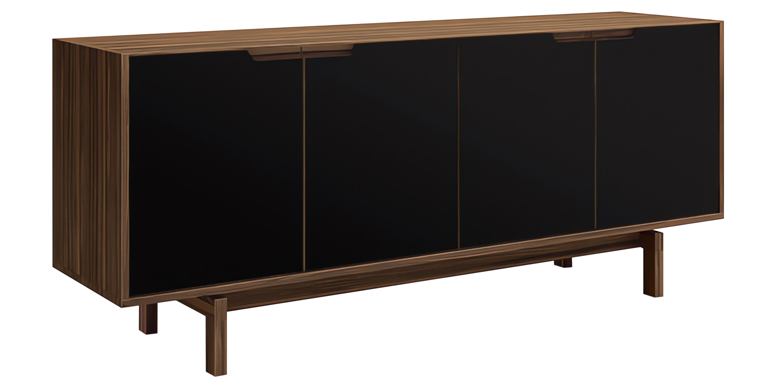 Smoked Walnut with Black Nano Finish | Mobican Jassi Buffet | Valley Ridge Furniture