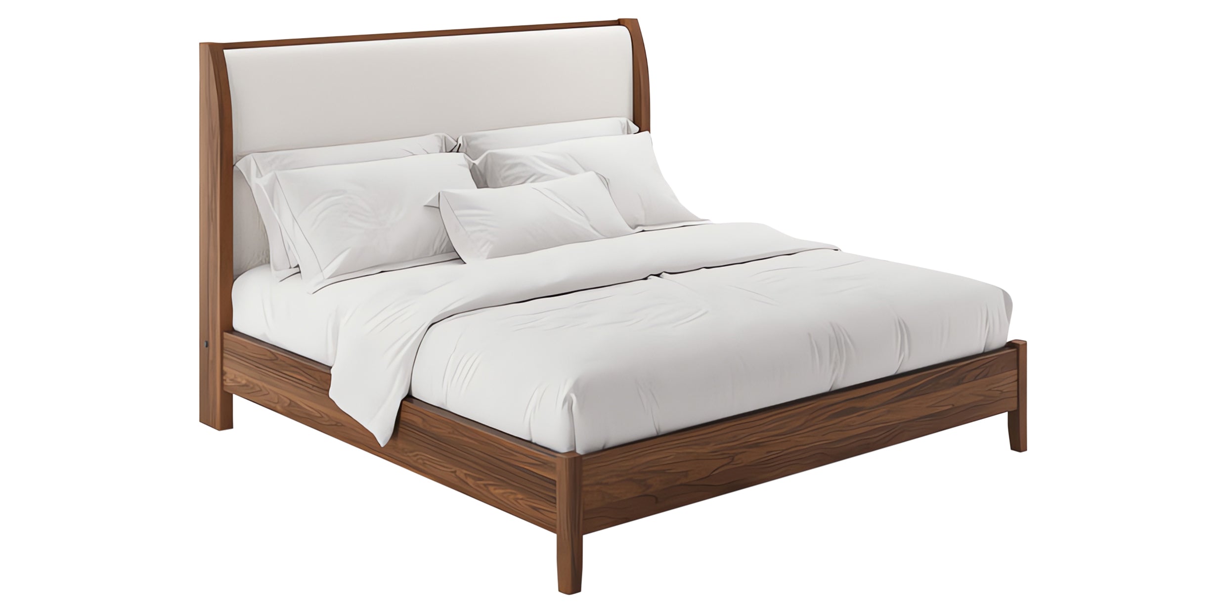 Smoked Walnut with Comrade Fabric | Mobican Julia Bed | Valley Ridge Furniture