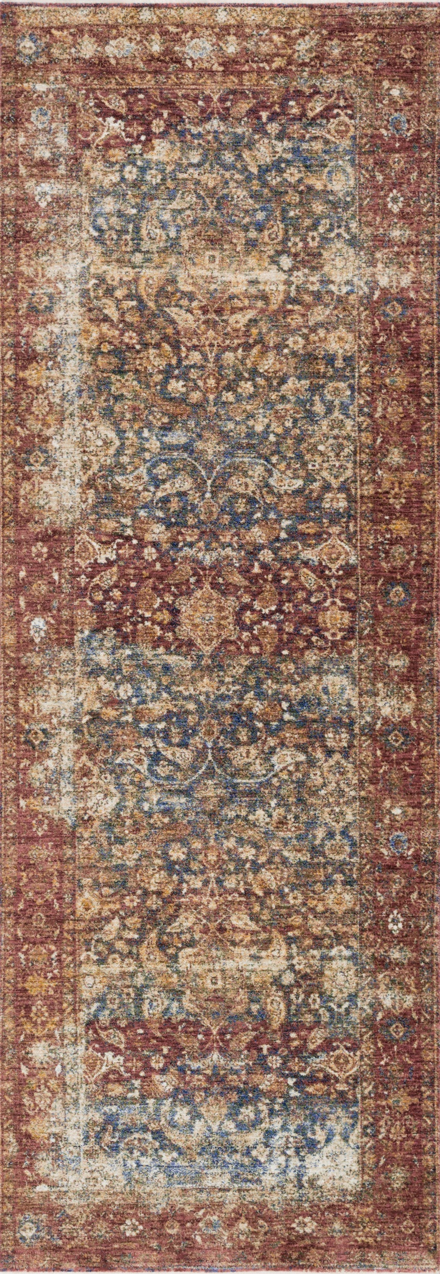 Kennedy Rug 05 | Denim / Brick