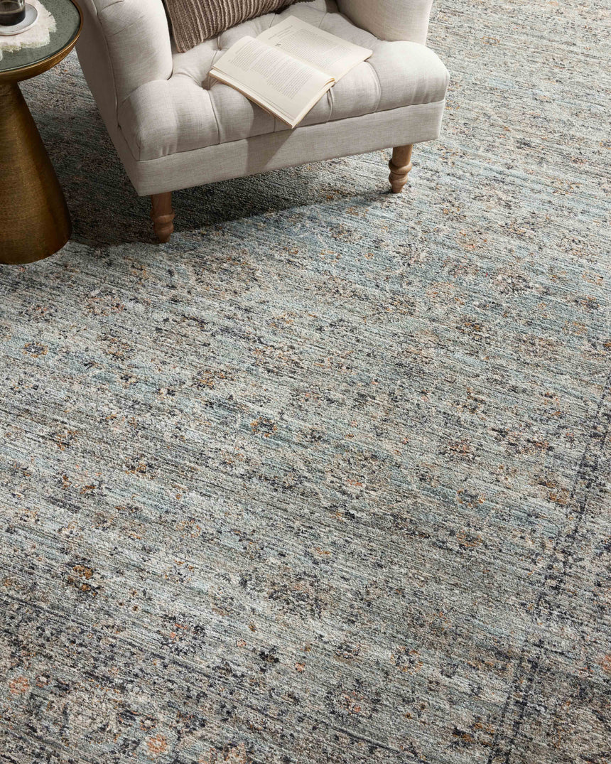 Katherine Rug 01 | Ocean / Gold