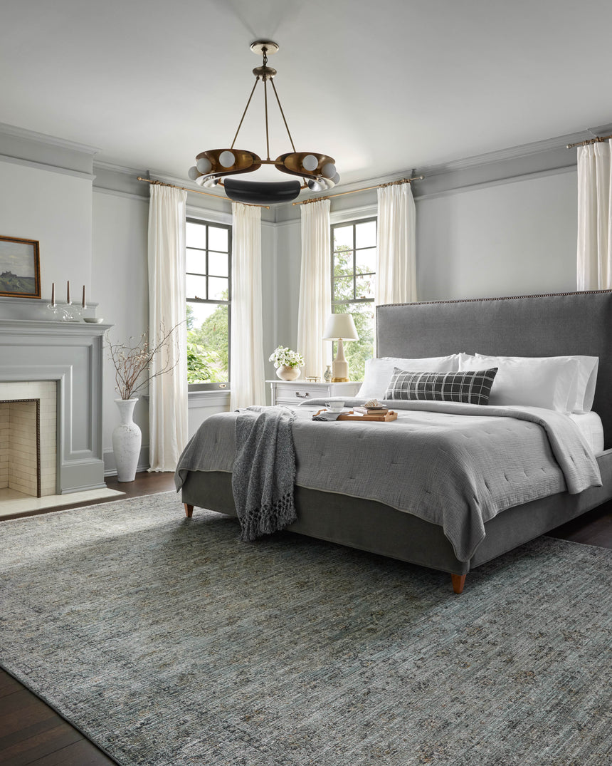 Katherine Rug 01 | Ocean / Gold